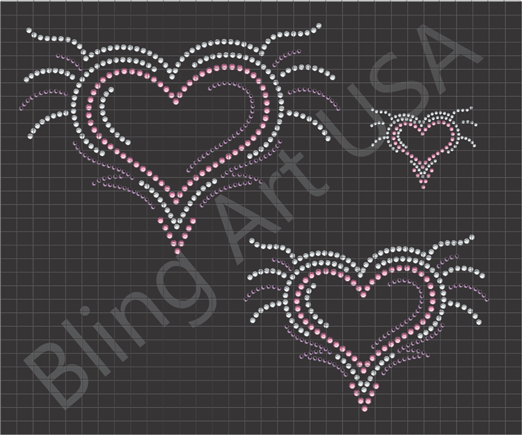 Heart Rhinestone Downloads File Template Patterns Bling Love Svg Plt Eps Pdf Stone Stencil Romance System Hearts Sticky Flock Lust Color Bling Art Usa Blog
